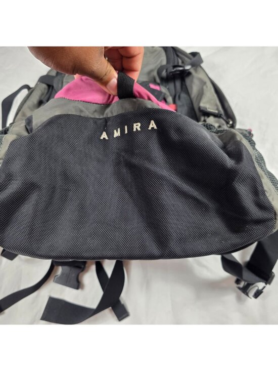 The North Face Amira Womens Backpack Gray Pink Lightweight Hiking Camping - Picture 4 of 15